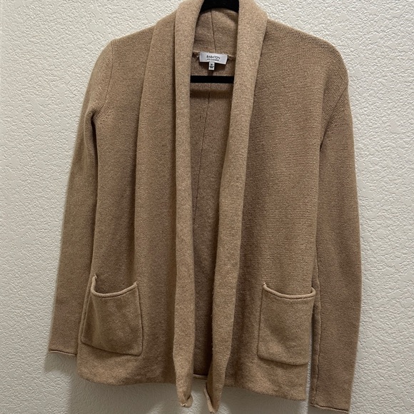 Babaton cashmere Camel Open-Front Sweater - Picture 1 of 5
